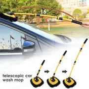 Telescopic Adjustable Car Wash Mop Brush Kit Long Handle Vehicle Cleaning Tools~