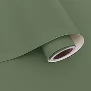 [VaryPaper] 15.7''x78.7'' Sage Green Wallpaper Peel and Stick Green Contact Paper for Cabinets Countertops Waterproof Thick Removable Wallpaper Solid Green Vinyl Roll for Bedroom Wall Shelf Liners Table