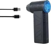 IsMwav Mini Turbo Jet Fan Powerful Blower 130000RPM 5000MAh Compressed Air Duster Fan with Light for PC Keyboard Camera
