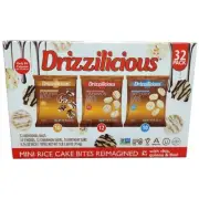 Drizzilicious Mini Rice Cake Bites Variety Pack (32 Count)