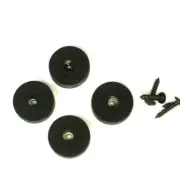 Rubber Feet for Guitar Amps Speaker Cabinets etc, Large dim 35mm, Black (4)
