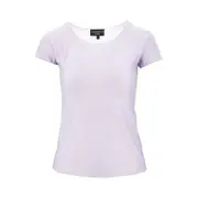 [EMPORIO ARMANI] EMPORIO ARMANI ICON striped light jersey T-shirt Woman M M Purple
