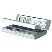 TravelPal 3x Pill Box Dispenser Case Medicine Tablet Travel Organizer w/ Alarm