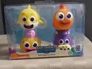 NICKELODEON BABY SHARK'S BIG SHOW BATH SQUIRTS 4-PACK BATH SQUIRTS 3" TUB FUN