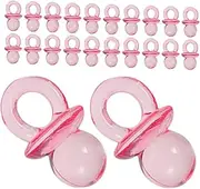 Hoement DIY Shower Decor 200pcs Mini Acrylic Pacifiers Safe Baby Toys Shower Favors for Parties Baptisms