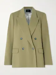 [Joseph] Joseph - Jaden Double-breasted Cady Blazer - Green - FR 36 FR 36 Green