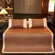 Rattan Mat Bed, Summer Cooling Bamboo Mat Foldable, Traditional Chinese Rattan Pad Cooling Mattress(Color B,180cm)
