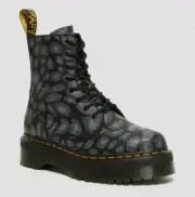 Dr Martens 8 Hole Jadon Black Distorted Leopard 27891001 Classic Doc