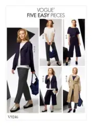 Vogue Sewing Pattern 9246, Jacket, Belt, Top, Pants, Size 4 - 14, New