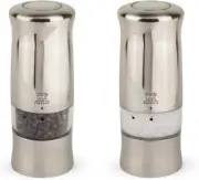 Peugeot - Zeli Electric Salt and Pepper Mill Set - Adjustable Grinder, Battery P
