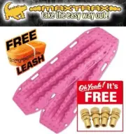 Maxtrax Pink 4WD Recovery Tracks with Bonus Air Deflator 4x4 Offroad Accessories