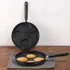 Non-Stick Pancake Pan 4 Hole Crepe Pancake Pan Frying Eggs, Induction Compatible