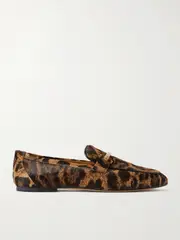[Tod's] Tod's - Embellished Leopard-print Calf Hair Loafers - Leopard print - IT38 IT 38 Animal print