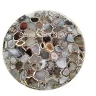 24" Round Agate Table Top Natural stones pietradura Handmade Work Decor