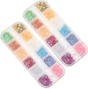 MOTHNUR 2 Box Nail Sequins Nail Art Decoration Nail Decorations for Nail Art Holographic Nail Glitter Nail Art Flakes Manicure Sequins Nail Glitter Flakes Manicure Manicure Decor