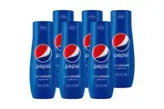 6x Sodastream 440ml Pepsi Flavour Soda/Sparkling Water/Drink Syrup/Mix Makes 9L