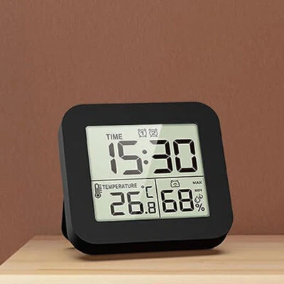 Digital Hygrometer Thermometer Large Screen LCD Display Digital Wall Clock