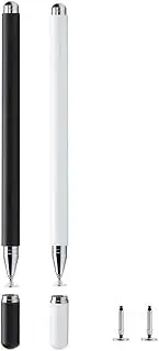 Tab A7/A8/A9 S Pen Compatible for Samsung Galaxy Tab A7/A8/A8plus/A9/A9Plus，High Sensitive S Pen with iOS/Android and Other Series of Capacitive Screen Digital Devices Universal (White+Black)