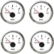 RV Water Level Gauge, Wholesale KUS Water Level Gauge Meter Indicator, 52mm/2in Water Level Gauges 9-32V DC Smart Alarm for Marine Boat RV 0-190ohm (4 Pack, White)