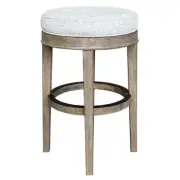 Parker House Sundance 20" Round Wood Swivel Bar Stool in Sandstone Brown