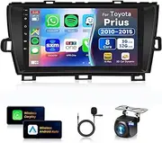 Car Stereo for Toyota Prius 2010-2015 Android13 QLED Radio Touch Screen,Wireless Carplay Android Auto,BT5.1,GPS,FM/RDS/Hi-Res/OBD2 【8Core3+32G with Qualcomm Snapdragon】 Backup Camera