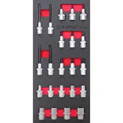 22pc Ampro 1/2" Drive Star Bit Socket & External Star Socket Tool Set TS43228