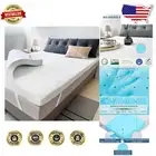 High-Density 2-Inch Memory Foam Mattress Topper - Back Pain Relief & Comfort