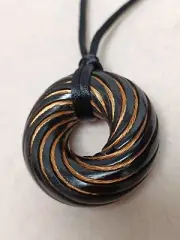 Copper Spiral Torus Resonance 5 cm Coil Orgone Torsion Fields Generator Pendant