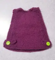 Chicken knitted Jumper Bantam wool blend purple New