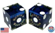 19mm Craps Dice Pair Matching Serial Numbers - Authentic Las Vegas Casino Tab