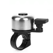 TDR Bicycle Handlebar Bell Horn Ring Silver Loud Sound Safety Alarm for MTB Road Push Bike 22mm Bar Mount Lightweight Plastic Aluminum Alloy Cycling Accessory