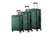 Mazam 3PCS Luggage Suitcase Trolley Set Travel TSA Lock Storage Hard Case Green