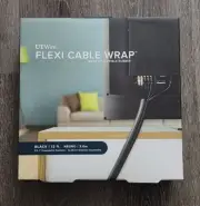 UT Wire Flexi Cable Wrap - 12 Ft - Black - UTW-FCW12-BK - New
