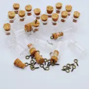 0.5ML Vials Clear Glass Bottles Mini Tiny Jars Bottles with Corks Miniature Glas