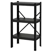 BROR 1 section/shelves, black, 65x40x110 cm