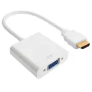 HDTV To VGA Converter Cable Adapter Cord for Projector and HDTV Displays White