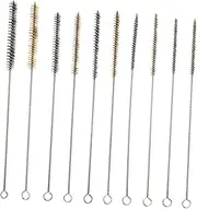 MUSISALY 10Pcs Stainless Steel Wire Cleaning Brush Set Heavy Duty Twist for Removal Tubes Straws Sinks and Hummingbird Feeders