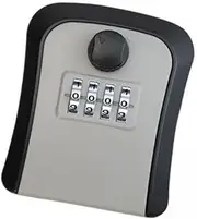 Generic 2x Outdoor Key Storage Lock Box 4 Digit Wall Mounted for Garden Indoor Home