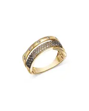 Bloomingdale's Fine Collection Brown Diamond Ombre Two Row Faux Stack Ring in 14K Yellow Gold, 0.46 tcw