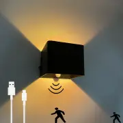 Motion Sensor Rechargeable Wireless Wall Lights Modern Decorative Porch Light Acrylic Rechargeable Wall Lanterns for Hou