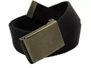 Build A Belt Kid's Antique Gold Flip Top 1.25" Wide Buckle with Canvas Web Belt
