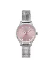 Ted Baker Minimalist Mesh Strap Watch Women Silver Watches