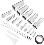 SEWACC Stainless Steel Caulking Nozzle Kit Reusable Finishing Tool for Windows Easy Angle Application Durable and Resistant for Professionals and DIY Projects
