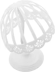 UKCOCO Hat Stand Hat Holder Hat Organizer Vintage Hat Display Holder Hat Display Stands Tabletop Hat Rack Baseball Cap Holder Wig Holder Display Stand Hat Tree White Plastic