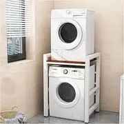 Height Adjustable Dryer Stand, Multifunction Wash Machine Stand Base, Stacking Kit for Front Loader Washing Machines & Tumble Dryers, Over Washer Storage Rack with 400KG Load Capacity White