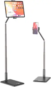 360Â° Swivel Tablet Floor Stand with Adjustable Height for iPhone iPad Air Mini Pro