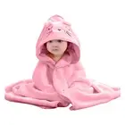 Soft Absorbent Towel Cloud-like Touch Baby Hooded Bath Towels with Cartoon