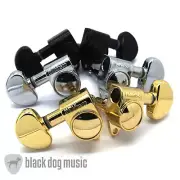 Set of Wilkinson guitar machine heads 3+3 kidney head WJ303 chrome Black gold
