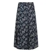 Weird Fish Womens/Ladies Tiya Floral EcoVero Godet Midi Skirt