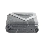 Trafalgar Merino Wool Blend Blanket - Charcoal, Single/Double - Single/Double